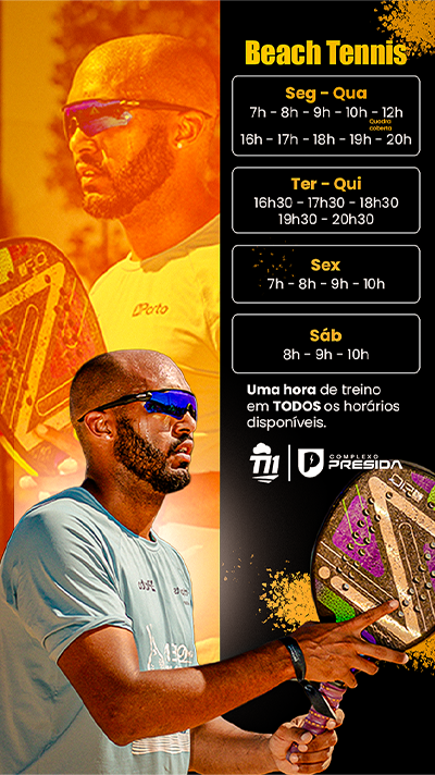 Beach Tennis — grade de horários